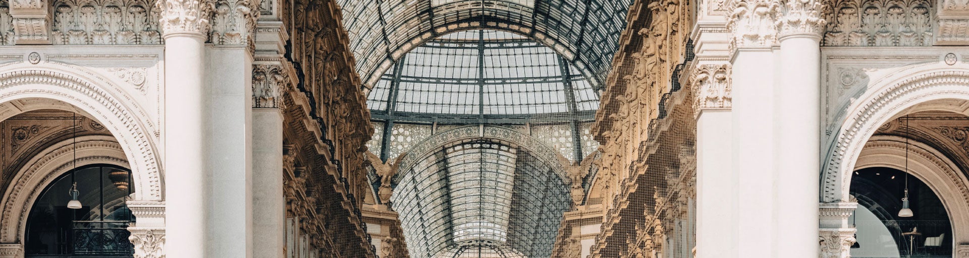 Interior Design of The Galleria Vittorio Emanuele II in Milan, Italy